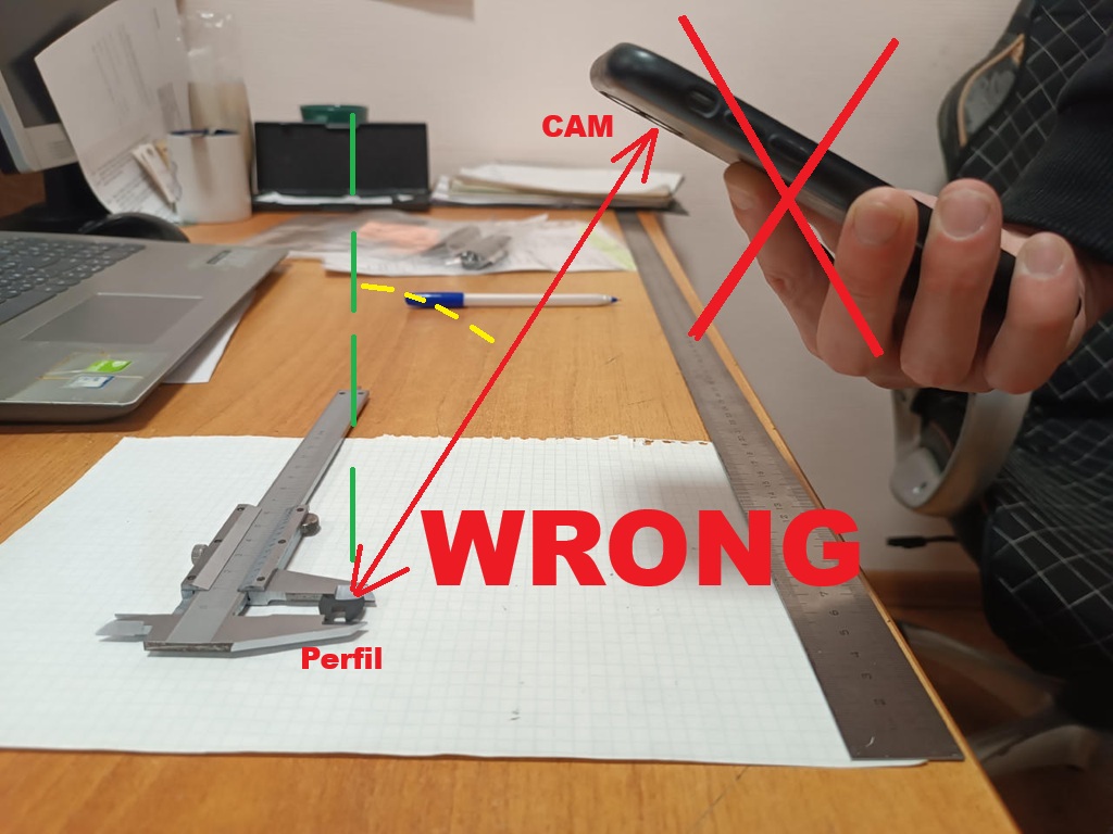 Incorrect angled photo