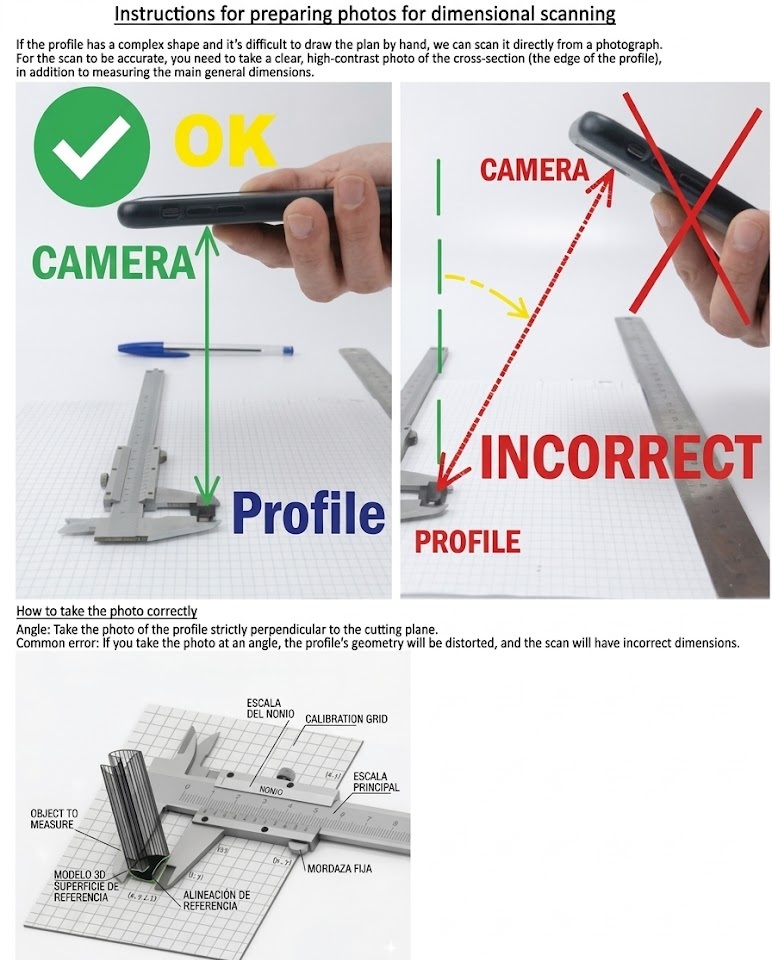 Instructions for preparing photos for dimensional scanning